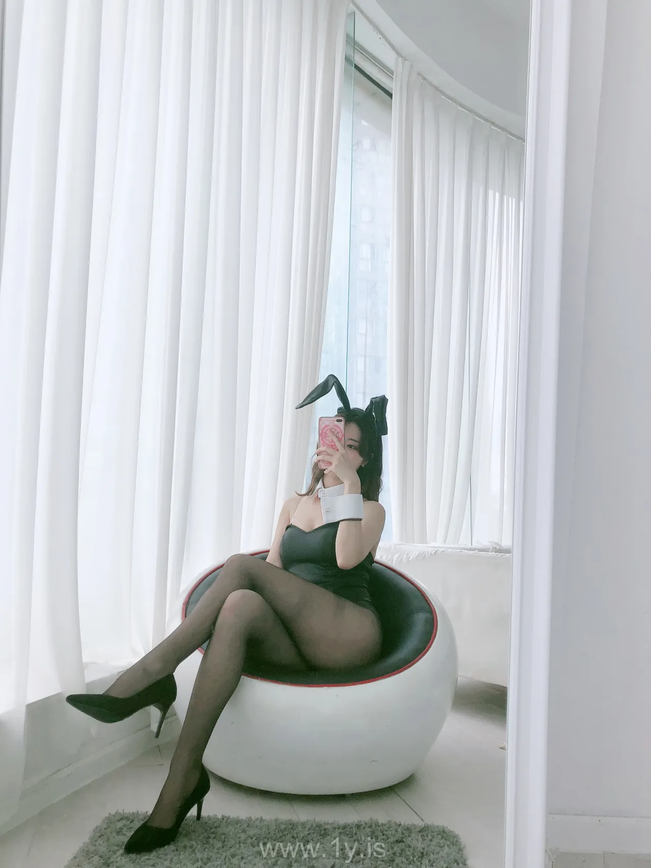 Coser@黑川 NO.015 Elegant Chinese Belle 黑色兔女郎